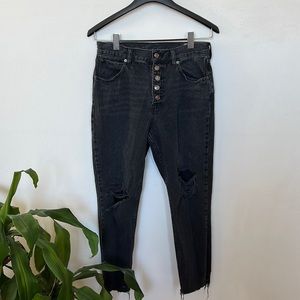 Free People Black ripped Jeans
